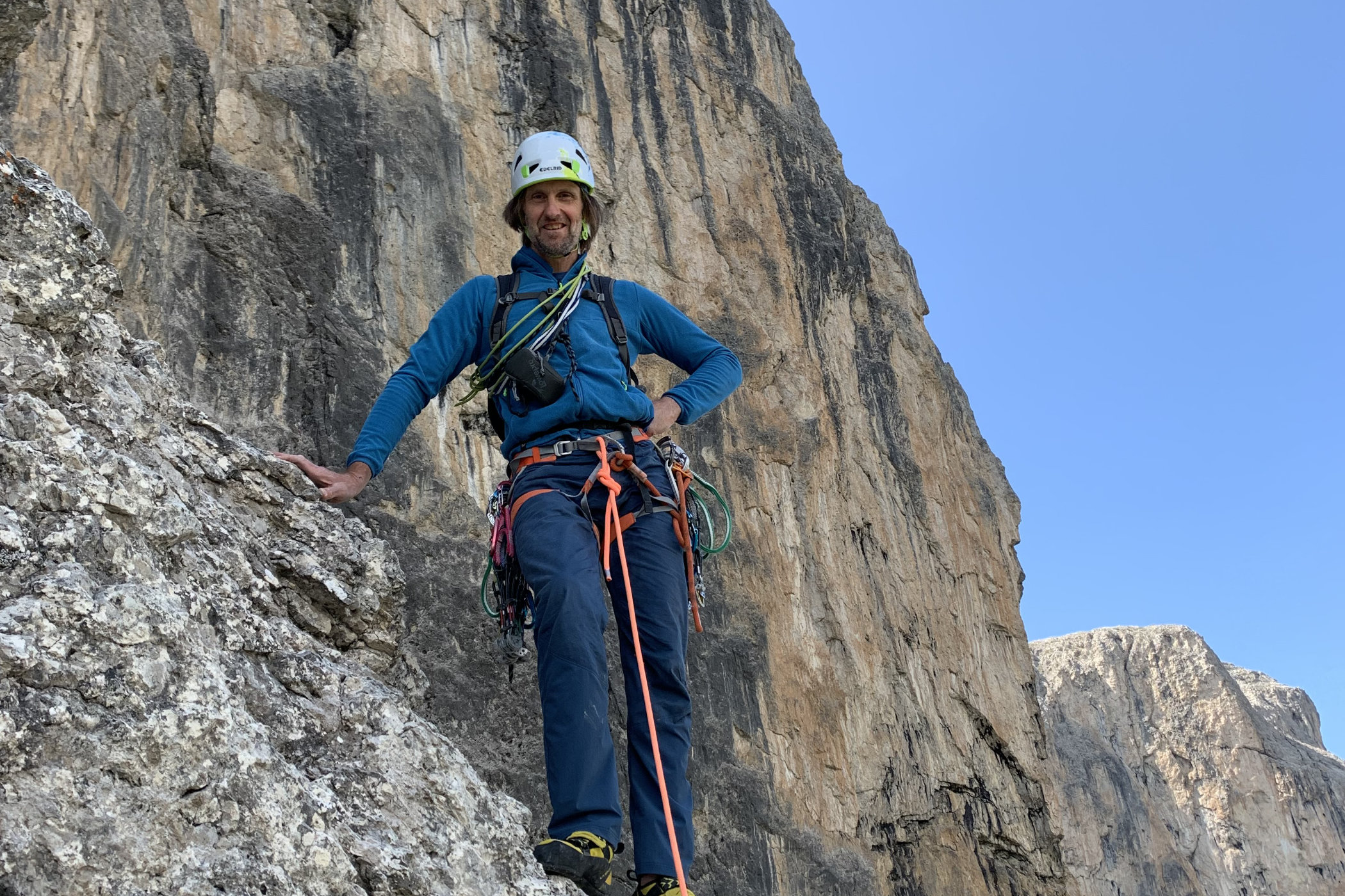 Martin beim Alpinklettern